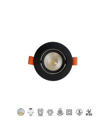 PANAMA * Empotrable LED CCT Negro 6W